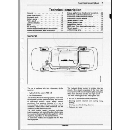 Saab 900 Antilock Braking System Workshop Manual 1996 199526088 PDF