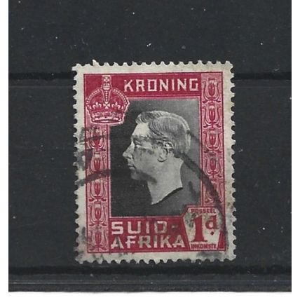 SouthAfrica.SG72 1d Grey-Black and Carmine.Afrikaans Inscription.F/Used.Aug25c