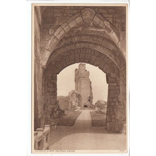Gateway and Keep Helmsley Castle Yorkshire Postcard