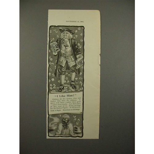 1900 Quaker Oats Cereal Ad - I like Him