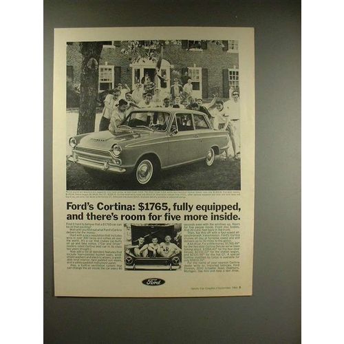 1966 Ford Cortina GT Car Ad - Room for Five More