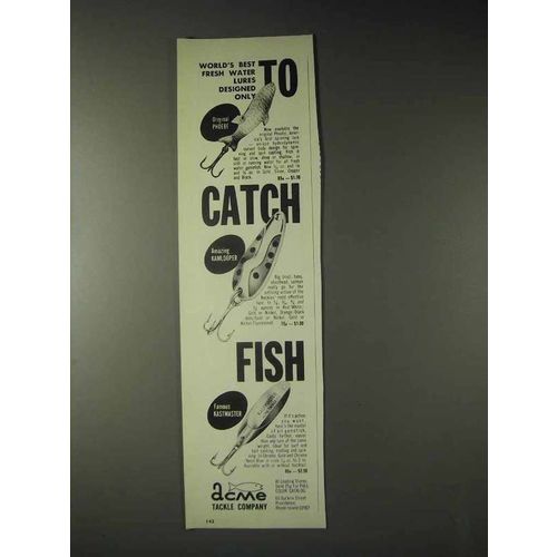 1973 Acme Tackle Lures Ad - Phoebe, Kastmaster