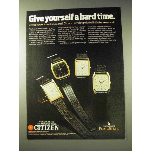 1981 Citizen Watch Ad - Give Yourself a Hard Time