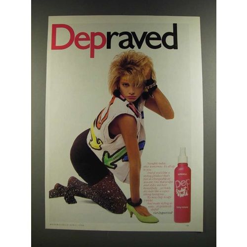 1986 Dep Sculpt & Hold Mousse Ad - Depraved