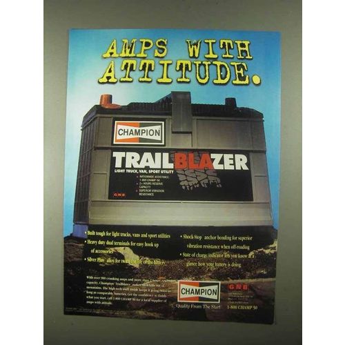 1997 Champion Trailblazer Battery Ad - Amps Attitude