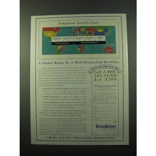 1996 Templeton Growth Fund Ad - A Global Route