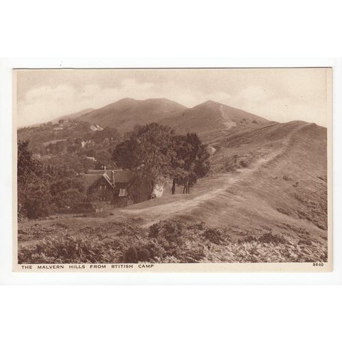 The Malvern Hills from British Camp Postcard Worcestershire 8640