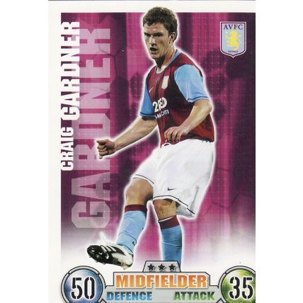 Match Attax 2007/2008 Craig Gardner Aston Villa