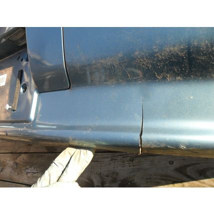 BMW Z3 Genuine Rear Bumper + Tow Hook Cover Reinforcement Bar Atlanta Blue