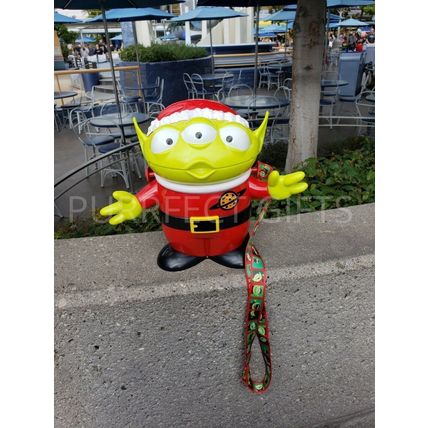 DISNEY TOY STORY LGM ALIEN SHAPED CHRISTMAS BUCKET~PURSE~CONTAINER W/ STRAP~NEW