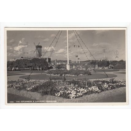 The Esplanade & Gardens Paignton Postcard RP Devon