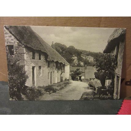 OLD COTTAGES, NEWLYN, CORNWALL used antique postcard by F. Frith 1906 pm