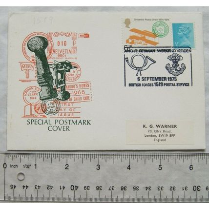1975 special postmark cover Anglo-German Week