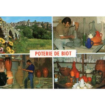 Poterie de Biot Anduza French Pottery Postcard Please Read