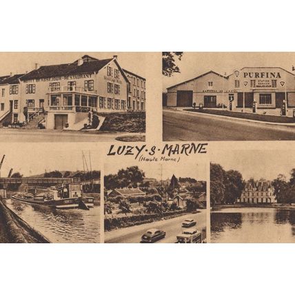 Luzy s Marne Haute French Restaurant Old Postcard