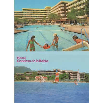 Swimming Pool & Sailing Boats Hotel Condesa De La Bahia Postcard