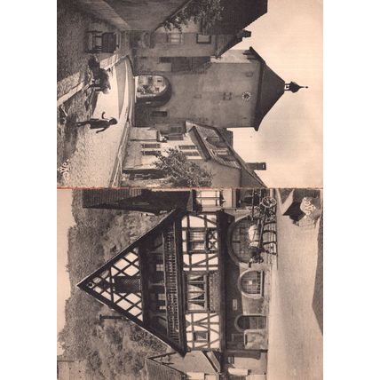 La Belle Alsace Turekheim Munster Roadworker French Old 2x Postcard