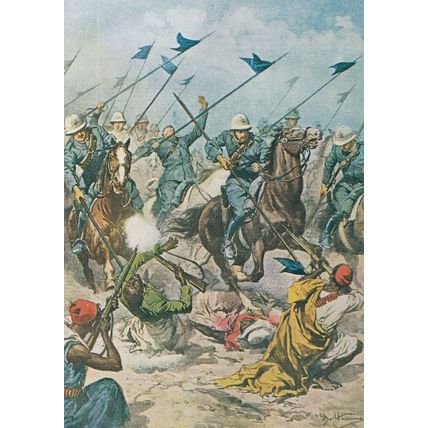 Italian Uniform Military Regiments 1912 Battle Painting Postcard