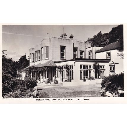 Beech Hill Hotel Exeter Real Photo Postcard