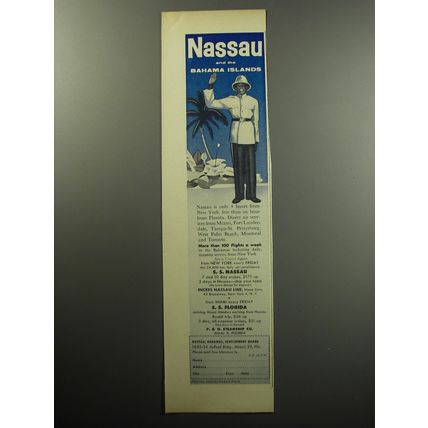 1957 Nassau and the Bahama Islands Tourism Advertisement
