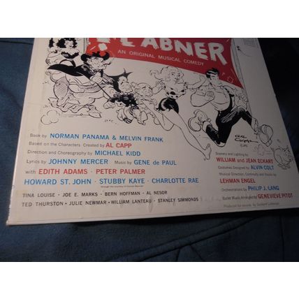 1956 LI'L ABNER Broadway Musical Original LP Record!! Tina Louise! $22.00 Shippe