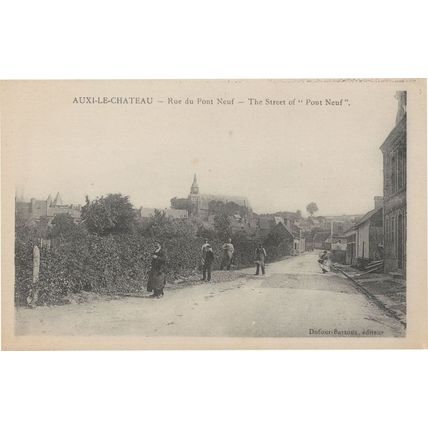 Auxi Le Chateau Rue De Pont Neuf Old French Postcard