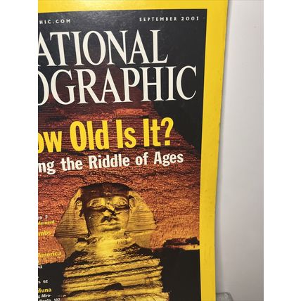 National Geographic Magazine September 2001 How Old is it? - Vintage Collectable