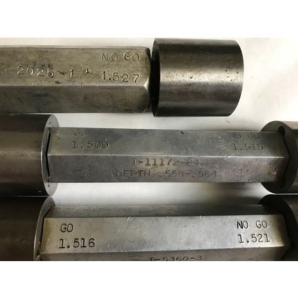 lot THE PIPE MACHINERY GO NO GO PLUG GAGE NOGO 1.516 1.521 1.527 1.509 1.515,AC
