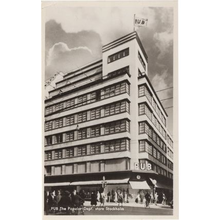 The Popular Department Store Stockholm Sweden RPC Postcard