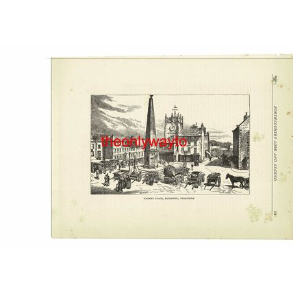 Market Place, Richmond, Yorkshire, Book Illustration (Print), 1891