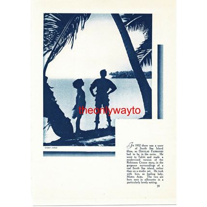 Douglas Fairbanks & Maria Alba (Charles 'Chic' Sale, Reverse), Book Illustration