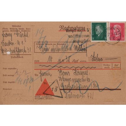 Weimar German Cash On Delivery Nachnahme Old Postcard