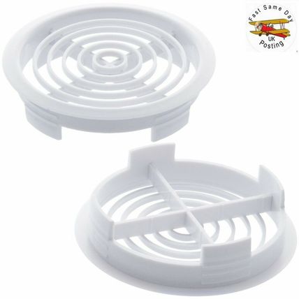 WHITE AIR VENTS 10x 70Mm Soffit Roof Upvc Fascia Board Eaves Disc Circle Round
