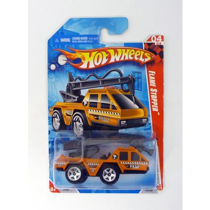 Hot Wheels Flame Stopper #176/240 Race World Movie 04/04 Orange DieCast Car 2010