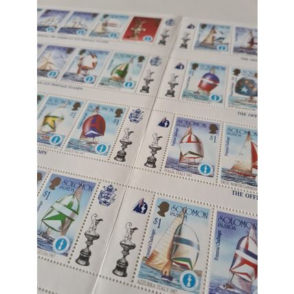 1987 America's Cup Yachting Championship - Solomon Islands 1986 - NM NH -SG 570a