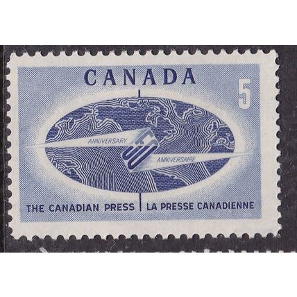 Canada 1967 Canadian Press 50th Anniversary 5c Mint Hung SG 615 VGC