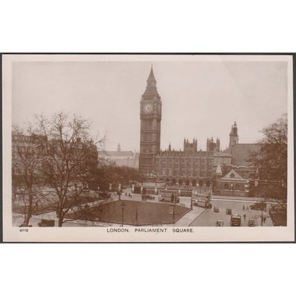 Parliament Square, London, c.1940s - Aero Pictorial RP Postcard