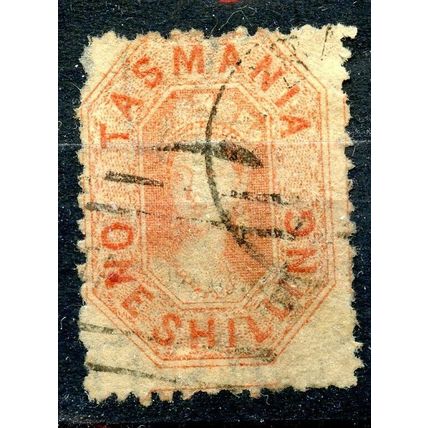 Tasmania 1871 sg141 1/-orange red - FU