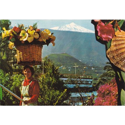 Puerta de La Cruz Tenerife Spain postcard posted 1975 creased
