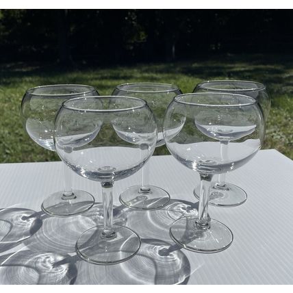 Wine Glasses/Goblets 5pc Lot Elegant Clear Glass Traditional Citation GOURMET