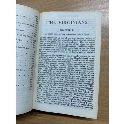 c1910s W M THACKERAY "THE VIRGINIANS" FICTION ILLUSTRATED ANTIQUE BOOK (P3)
