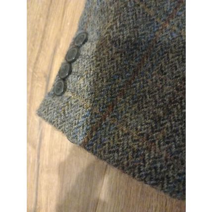 Mens Harris tweed 100% Pure Wool Jacket Blazer size 44 small by TU