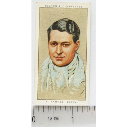 1934 Players Cricketers No. 9 K. Farnes, Cambridge University & Essex