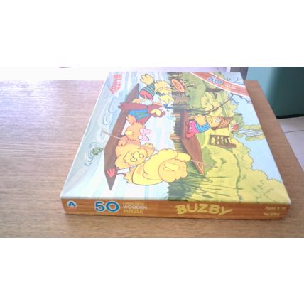 BUZBY Wooden Jigsaw Puzzle (50 Large Pieces) Arrow Puzzles (VINTAGE 1979)