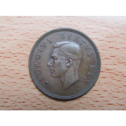 South Africa 1948 1d Penny Coin