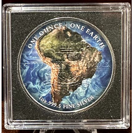 1 Oz Silver Collectible 2022 ONE EARTH Continents South America Only 300 Made