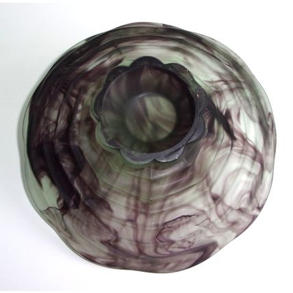 German Art Deco 'Oralit' Cloud Glass 'Edith' Bowl Walther & Sohne.