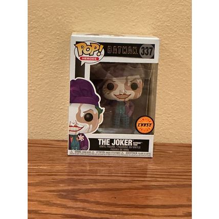 Funko Pop! Heroes: Batman 1989 - The Joker #337 Chase Figure (Box & Protector)