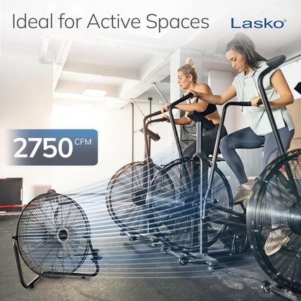 Lasko 20" Black High Velocity Wall Mount Fan with Pivoting Head - 3 Speeds, Idea