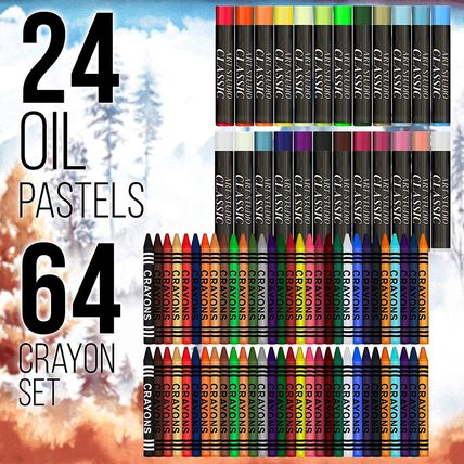 U.S. Art Supply 162-Piece Deluxe Mega Wood Box Art Painting and Drawing Set - Ar